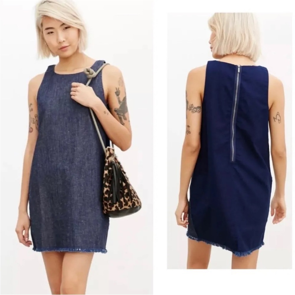 Urban Outfitters Courtshop Denim Julia Shift Dress
